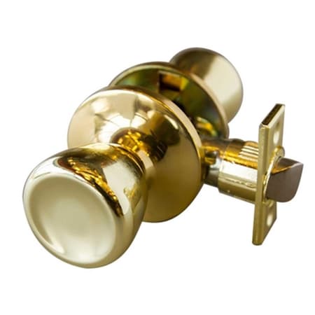 Heat Wave Terrace 6 Way Latch Passage Door Knob, Polished Brass HE63514